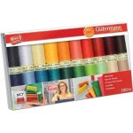 Set de fils  coudre - gtermann - 20 bobines - 100 m - coloris assortis - fil  coudre solide