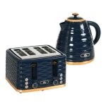 Set de grille - pain et bouilloire 2 en 1 17 l 4 tranches de toast simultan�ment bleu