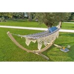 Set hamac et support de jardin - amazonas - 1 personne - paille / osier / fibre naturelle - beige - ext�rieur ...