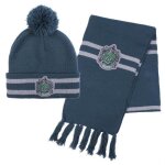Set hiver harry potter - echarpe et bonnet  pompon - serpentard