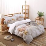 Set de housse de couette�toile de mer parure de lit 2 personnes imprim�e housse de couette et 2 taies ...
