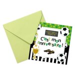 Set invitation anniversaire - clairefontaine - football - 8 cartes - 8 enveloppes - vert