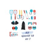 Set de jeux physiques 19 - en - 1 - antcool - nintendo switch - rouge et bleu - accessoires sportifs