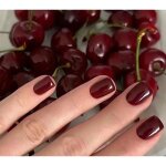 Set manucure pr�ts � poser 24 capsules + 5 accessoires cerise court r�utilisables lh originails