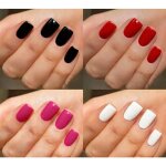 Set manucure pr�ts � poser 96 capsules + 5 accessoires carr�s uni r�utilisables lh originails