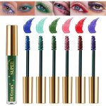 Set de mascara color� 6 couleurs pour cils - violet vert rose rouge - imperm�able longue dur�e volumineux ...