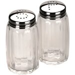 Salière et poivrière - non spécifié - mini set - corps en verre - couvercle en inox - 0. 0375 l Salière et poivrière - non spécifié - mini set - corps en verre - couvercle en inox - 0. 0375 l
