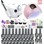 Set de nail art pour d�butants plus 20couleurs 8ml - atelix - lampe uv a vernis lampe uv de manucure ...