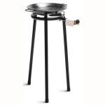Set paella br�leur � gaz 30cm + po�le � paella �maill�e 38cm + support � 3 pieds briebe mini noir 00010 ...