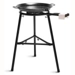 Set paella br�leur � gaz 40 - 20cm + po�le � paella �maill�e 46cm + support � 3 pied briebe medium noir ...