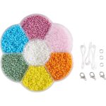 Set de perles - folia - rocailles - multicolore - 90 g - 19 mm