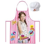 Set petit cuisinier - disney - soy luna - tablier et toque - enfant 3 - 8 ans - polyester