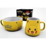 Set petit - d�jeuner - gb eye - pikachu - jaune - bol 850 ml - mug 380 ml