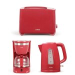 Set petit - d�jeuner - livoo - pack 3 en 1 - bouilloire 17l 2200w - grille - pain 2 fentes 750w - cafeti�re ...