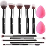 Set pinceaux maquillage professionnel beakey 10 + 2 pi�ces fond de teint blush anti - cernes fard � paupi�res ...