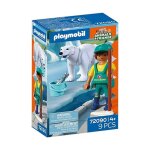 Set playmobil - playmobil - playmobil 72090 - ours polaire articul� - gardien et accessoires - d�s 4 ...