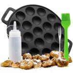 Set poêle à poffertjes hollandais néerlandais - mini crêpes pancakes - 19 poffertjes + flacon doseur ... Set poêle à poffertjes hollandais néerlandais - mini crêpes pancakes - 19 poffertjes + flacon doseur ...