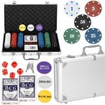 Set de poker - springos - 300 jetons - 2 jeux de cartes - mallette avec cl�s
