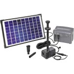 Set pompe solaire - esotec - napoli - bo�tier accu 12v / 7ah - anneau led - d�bit max 750 l / h
