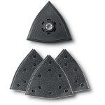 Set de ponçage - fein - 63806204210 - 130 mm - plaque en plastique - patin triangulaire perforé Set de ponçage - fein - 63806204210 - 130 mm - plaque en plastique - patin triangulaire perforé