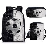 Sets de sacs - enfant - garon - sac  dos scolaire football - 3 pices - polyester 300d - styl