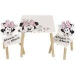 Set de table et 2 chaises en bois de disney minnie Set de table et 2 chaises en bois de disney minnie