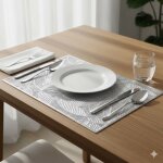 Set de table orphee de f�te argent