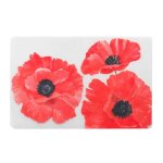 Set de table imprim� flower 28x44cm rouge