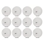 Set de table service de 12 assiette plate � dessert plat de service rond en verre - diam�tre 20 cm