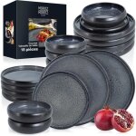 Set de vaisselle - moritz moritz - 18 pièces - faïence - compatible lave - vaisselle - bord haut Set de vaisselle - moritz moritz - 18 pièces - faïence - compatible lave - vaisselle - bord haut