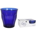 Set de verres - duralex - picardie - 6 units - verre plat - bleu
