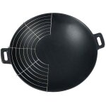 Set de cuisine - kela - set wok asiatique 5 pices - fonte noire -  36 cm - compatible tous feux