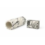 Set yoga - brique et rouleau - athlecia - kehlani en mousse eva - taille unique - imprim� marbre