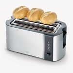 Grille - pain - severin - 2590 - 2 fentes - 1400w - inox bross / noir