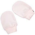Sevira kids moufles naissance en coton gants b�b� anti griffures rose - naissance made in france