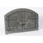 Sezam porte de four double en fonte avec loquet de porte aspect rivet porte de four à pizza - four pain ... Sezam porte de four double en fonte avec loquet de porte aspect rivet porte de four à pizza - four pain ...