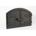 Sezam porte de four double en fonte avec loquet de porte aspect rivet porte de four à pizza - four pain ... Sezam porte de four double en fonte avec loquet de porte aspect rivet porte de four à pizza - four pain ...