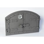 Porte de four double en fonte sezam avec thermomètre 500°c - pour pizza et pain Porte de four double en fonte sezam avec thermomètre 500°c - pour pizza et pain