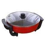 Shabu marmite �lectrique 1300w avec marmites � soupe � base chauffante 2 chambres outil de cuisson 6l ...