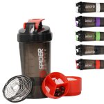Shaker prot�ines bouteille 500ml - m�langeur boissons portable et anti - fuite - id�al fitness musculation ...