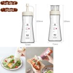 Shaker � vinaigrette 350ml 2pcs m�langeur pour sauce saladesirophuile - blanc