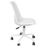 Shenglimeii chaise de bureau chaise - 1 chaise de bureau (blanche) - r�glable en hauteur