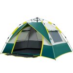 Shi - tente de camping 3 - 4 places - pop - up instantan�e imperm�able 1 porte + 3 fen�tres - pour randonn�e ...