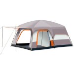 Shi - tente de camping familiale 2 chambres + salon - 4 - 6 personnes - imperm�able et double toit pour ...