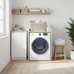 Shieldpro�cabinet pour machine � laver - jilles - colonne salle de bain buanderie blanc 675x48x97 cm ...