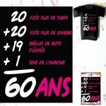 T - shirt anniversaire addiction 60 ans femme - marque - modle - femme - blanc - 100% coton