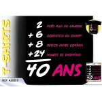 T - shirt anniversaire addition 40 ans femme