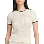 T - shirt beige / noir femme adidas jd1076