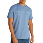 T - shirt bleu homme tommy hilfiger reg linearss