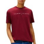 T - shirt bordeaux homme tommy hilfiger reg linear